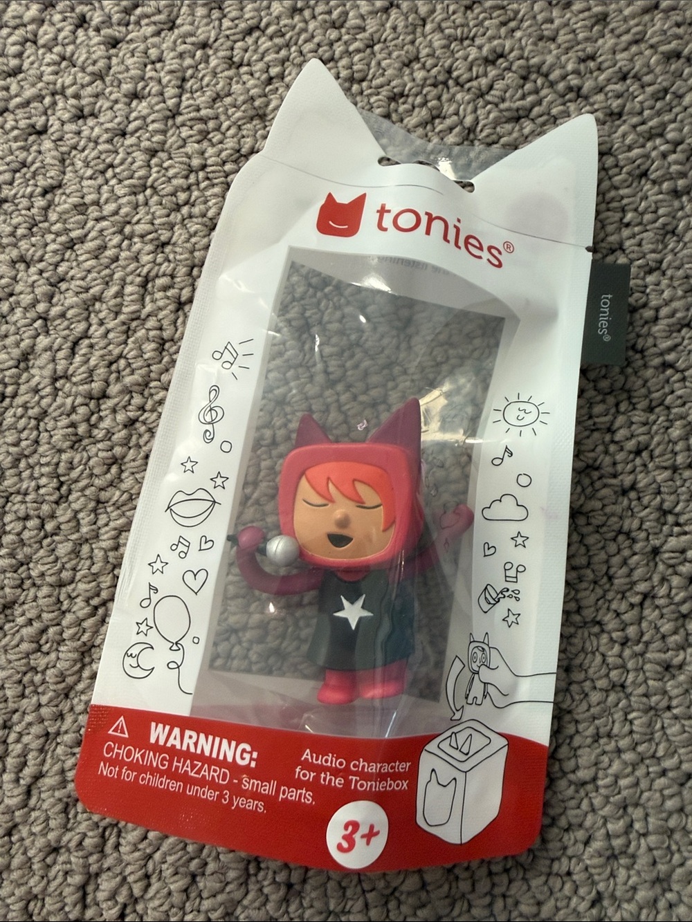 Tonies Red and Pink Singing Character Figure for Kids- create your own!
